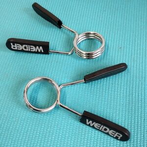 Weider Olympic Size Spring Collar 2" clips for barbell Large